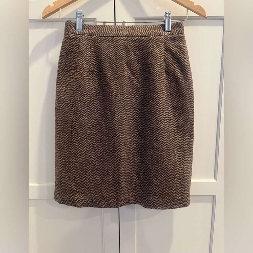 Briggs vintage women’s wool blend skirt size 6 brown lined